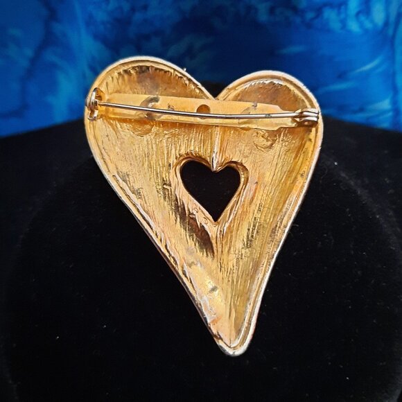 Vintage Heart Brooch - Picture 3 of 3
